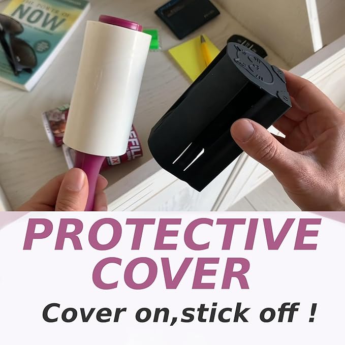 Lint Rollers for Pet Hair Extra Sticky | Protective Covers | Mega 600 Sheets Dog Cat Pet Hair Remover | Lint Roller for Clothes Sofa Bed Carpet and More | Lint Roller Refills