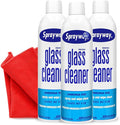 Sprayway Glass Cleaner w/Microfiber Cleaning Cloth - Streak-Free Shine, Safe Formula, Multi Surface Glass, Door, Mirror & Window Cleaner Foam