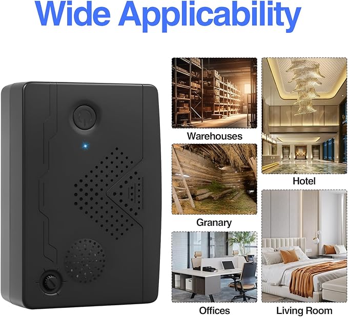 Bat Deterrent Devices,Bat Repellent for Attic,Rechargeable Bird Repellent,Porch & House | Bats Removal Do It Yourself for Indoor & Outdoor | Friendly to Human & Pet (2, Black)