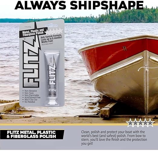 Flitz Multi-Purpose Metal Polish Paste - 1.76oz Tube of USA-Made Chrome Polish - Works on Stainless Steel, Aluminum, Plastic, Jewelry and Cars - Non-Abrasive Cleaner & Rust Remover (20 Pack)