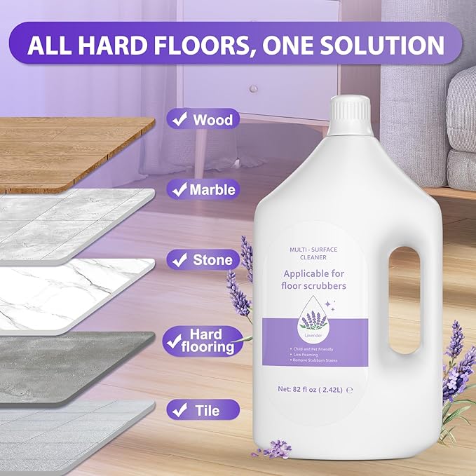 82 FL OZ/2.42 L Lavender Scented Floor Cleaning Solution Compatible with Eufy Omni C20, X8 Pro, X10 Omni, G series, L Series Robot Vacuums, Deep Cleans for Multiple Hard Floors
