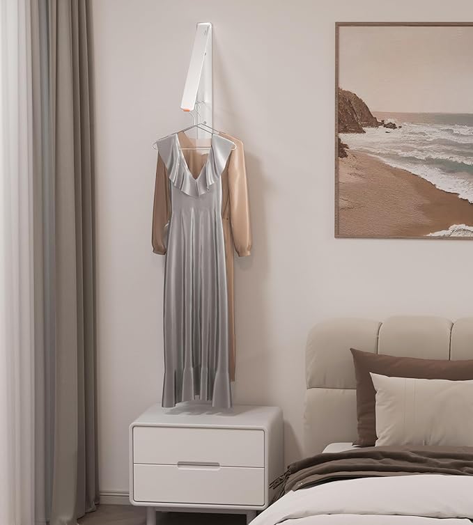 Dr.DJ Clothes Drying Rack, Wall-Mounted Retractable & Foldable Clothes Hanger for Laundry Room Organization and Storage, Clothes Hanger Rack for Dorm, Closet, Balcony(1 Pack, White)