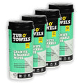 Tub O' Towels Granite & Marble Cleaning Wipes, 7" X 8", 40-Count Wipes, 4-Pack
