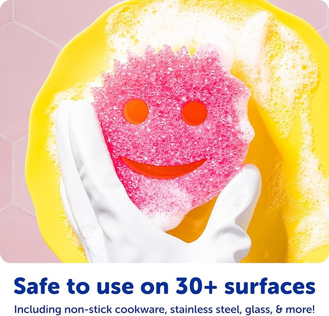 Scrub Daddy 4 Scrub Daddy Sponges & 4 Scrub Mommy Kitchen Sponges - Scratch-Free for Dishes & Multipurpose Cleaning - BPA Free & Made with Polymer Foam - Stain & Odor Resistant (8 Pack)