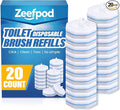 Toilet Cleaner Refill Pads, Disposable Toilet Bowl Cleaner Refill for Toilet Cleaner Wand, Single-Use Hygienic Scrubber Heads, 20 Count