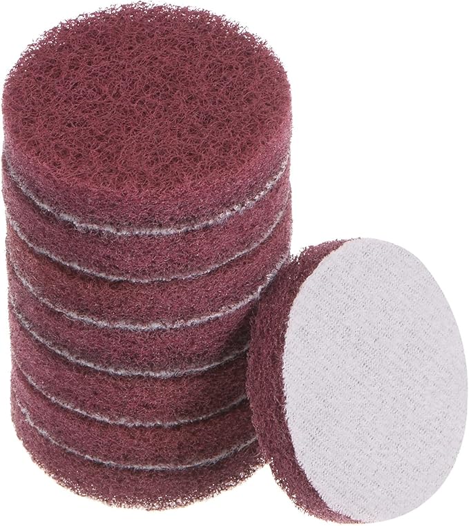 HARFINGTON 8pcs Drill Power Brush 2 inch Tile Scrubber Scouring Pads 800 Grit for Bathroom Kitchen Household Cleaning