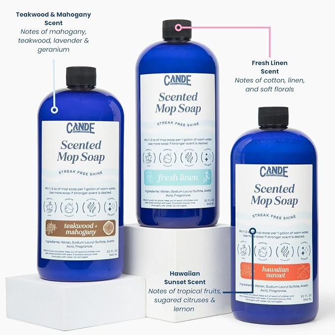CANDE Mop Soap - Highly Scented Mop Soap, Luxury Floor Cleaner, Premium Fragranced Floor, Streak-Free Shine, 32 oz (Vanilla Pumpkin)
