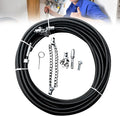 Drain Cleaning Cable for Bathrooms, 2026New Sewer Descaling Chain, 8mm (1/4") Heavy Duty Drain Clog Remover Tools, Flexible Push Snake Cable for PVC Pipes, Toilets (3Meter)