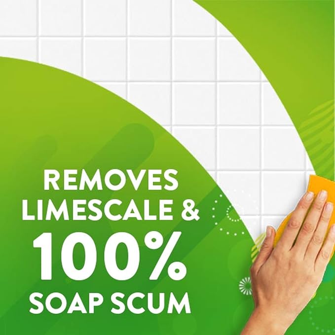 Scrubbing Bubbles Mega Bathroom and Shower Cleaner Spray, Foaming Action Removes Limescale and Soap Scum, Rainshower Scent, 32oz (Pack of 2)