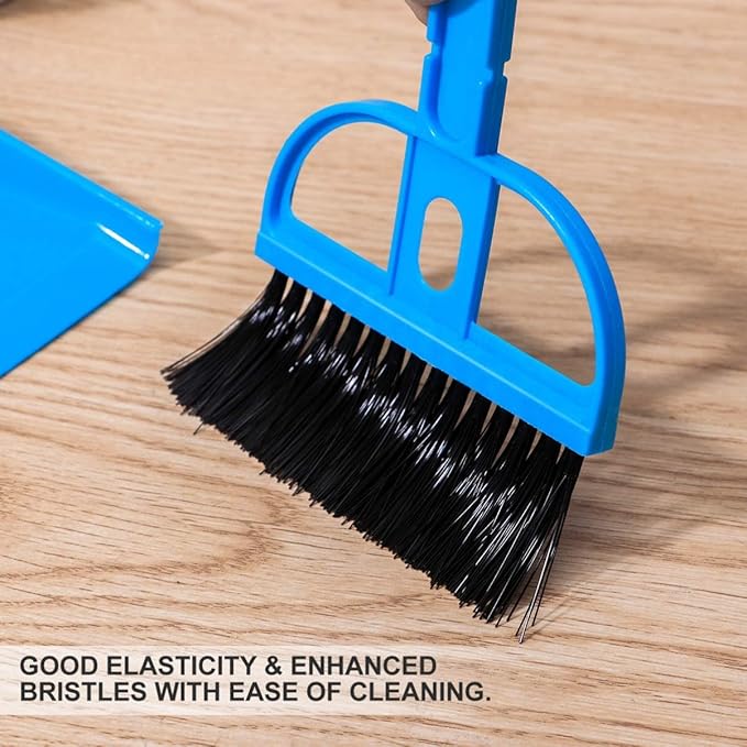Small Broom and Dustpan Set Mini Dustpan and Brush Set Childrens Cleaning Set for Table Desktop Counter Drawer Keyboard Office Home Car Cleaning Small Animals