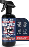 Odor Eliminator Spray for Tactical Gear Vest Carriers Boots and Uniforms Clean Linen Scent 16 fl oz Single Bottle Non Toxic Made in USA