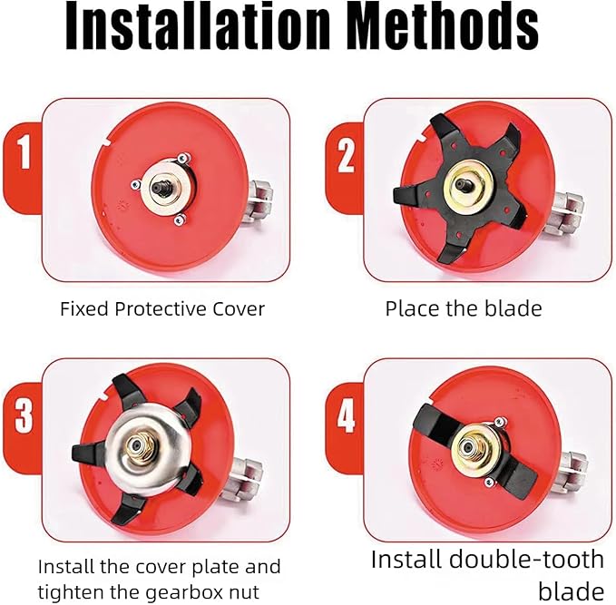Upgraded Weeding Disc, Universal Weeding Disk, One Blade Replacement Heads, Weed Eater Blades, Weed Wacker Blade, Multifunctional Weeder Plate for Trimmer (4PC)