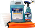 Gliptone Glass Cleaner Kit, Streak-Free Shine, Ammonia-Free, Quick Drying, 1 Gallon + 22 Fl Oz Glass Cleaner, 6 Glipscrub Sponges & 4 Softouch Waffle Microfiber Towels, Safe on Tint & Hard Surfaces
