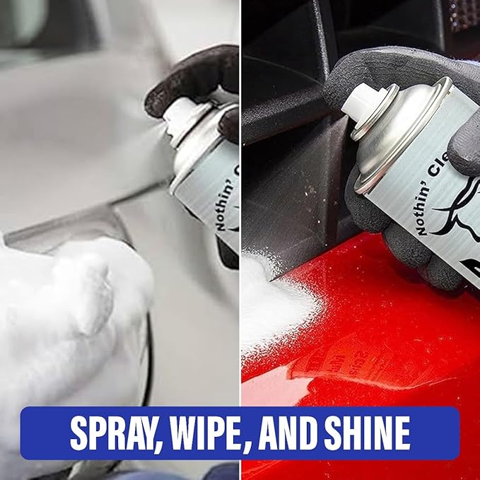 VizABull Glass Cleaner Foam Spray, Streak-Free for Car Windshield, Mirror, Window Cleaning - Heavy Duty for Auto Exterior - Ammonia-Free, No Drip, Quick Dry - 19 Fl Oz, 1 Can