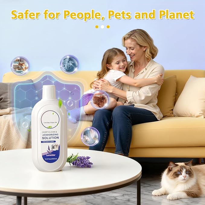 2 Pack Floor Cleaning Solution for Tineco, Lavender Scent, Deep Cleans Multiple Hard Floors for iFLOOR Series, FLOOR ONE S3 / S5 / S6 / S7 / S9 Artist Series Wet Dry Vacuum (33.8 OZ)