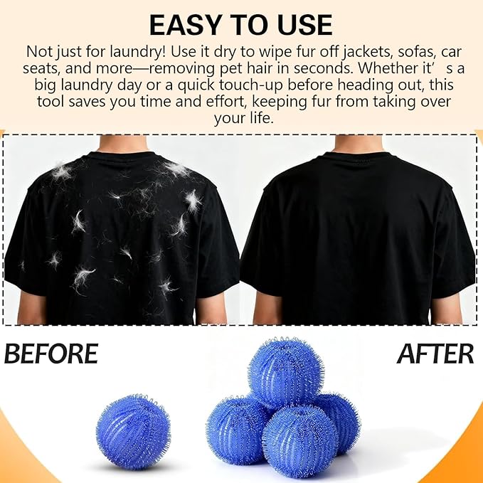 Color Absorber Laundry Sheets 100 Count,Allow Mixed Washes, Prevent Color Runs and Maintain Original Clothing,Pet Hair Remover for Laundry-2pcs,Lint Remover Balls for Laundry-6.