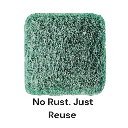 70-Pack Green Stainless Steel Soap Pads | Bulk Reusable Steel Wool Pads | Heavy-Duty Scouring Pads Pot Scrubber