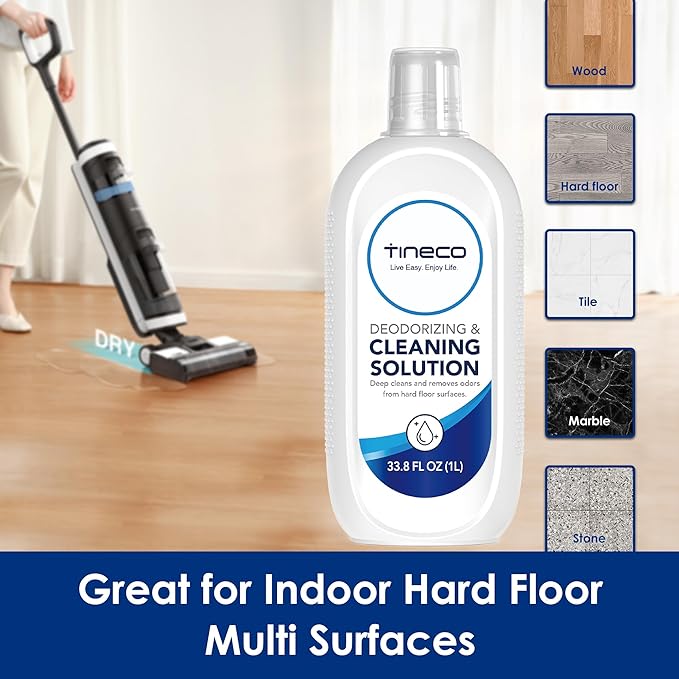Tineco Floor Cleaning Solution 2L (33.8 OZ*2) for i5/i6 Stretch & FLOOR ONE S5/S6/S7/S9 Artist & S6/S7/S9 Master & Breeze Series, (EXCEPT iFLOOR 5 Steam/S5/ S7/ S9 Artist Steam Series) Wet Dry Vacuum