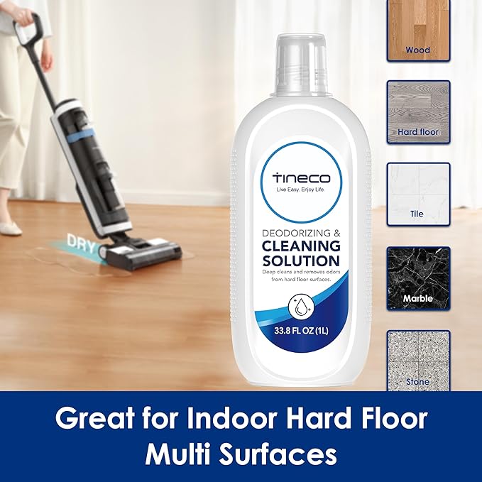 Tineco Floor Cleaning Solution 1L (33.8 OZ) for i5/i6 Stretch & FLOOR ONE S5/S6/S7/S9 Artist & S6/S7/S9 Master & Breeze Series, (EXCEPT iFLOOR 5 Steam/S5/ S7/ S9 Artist Steam Series) Wet Dry Vacuum