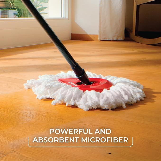 O-Cedar EasyWring Spin Mop Microfiber Refill, White Packaging May Vary