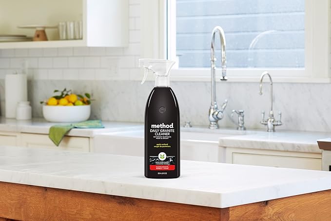 Method Daily Granite Cleaner Refill, Orange Tangerine, Cleaning Agent for Granite, Marble, and Other Sealed Stone, 68 Fl Oz, (Pack of 6)
