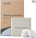 Vove Washing Machine Cleaner Tablet Starter Set, 12 Count with Reusable Storage Tin - Deep Clean Descaler for Odor, Residue and Hard Water - Enzyme and Oxygen-Powered, Plant-Based Formula
