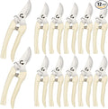 12 Pcs Garden Scissors for Plant, Tip Pruning Shears for Cutting Flowers, Trimming Plants, Bonsai and Fruits Picking (Bypass Blade Pruner)