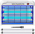 Indoor Electric Bug Zapper, 2800V Powerful Flying Insect Mosquito Killer w/ 20W Blue Light Attract, Plug-in Pest Control Machine for Moth, Fruit Fly, Fungus Gnat, Garage Bug Catcher/Eliminator/Trap