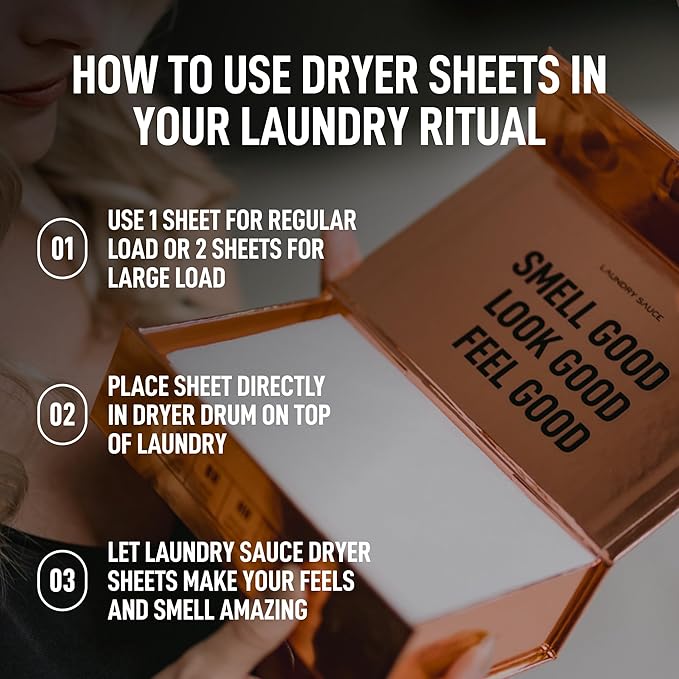 Laundry Sauce - 02 Sets of Luxury Scented Laundry Dryer Sheets Bundle (Egyptian Rose and Italian Bergamot), Premium Dryer Sheets with High-End, Sophisticated Fragrances