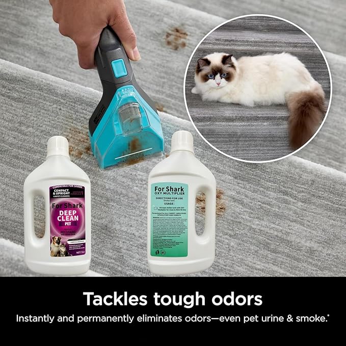 1L Stain & Odor Remover, Carpet Cleaner. Compatible With Shark All Upright And Compact Deep Carpet Cleaners(SYSTEM FORMULA 2)