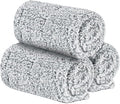 3 Pack Microfiber Mop Pads, Replacement Mop Cleaning Pads for Mop Bucket Set (ASIN:B0D7HCH1KS), Pack of 3 Refills 13inch - Grey