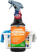 Heavy Duty Laundry Stain Remover & Pre-Soak Spray - 32 fl oz - Industrial Strength Fabric Spot Cleaner - Removes Oil, Blood, Urine, Pet, Grass, Sweat - Pre-Wash Treatment - Color Safe, Non-Bleach