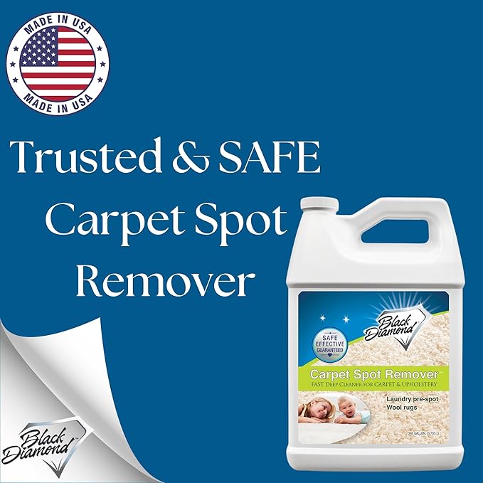Black Diamond Stoneworks Carpet & Upholstery Cleaner: Fast Acting Deep Cleaning Spot & Stain Remover Spray Also Works Great on Rugs, Couches and Car Seats (1-Gallon)
