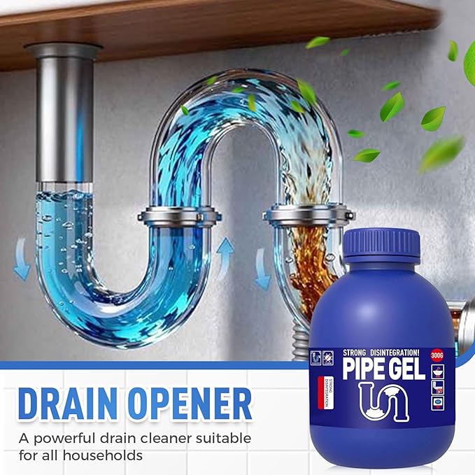 Drain Cleaner, Professional Drain Opener for Kitchen Sink, Shower & Tub, Fast-Acting Clog Remover, Safe for All Pipe Types, 10.6 oz (1)