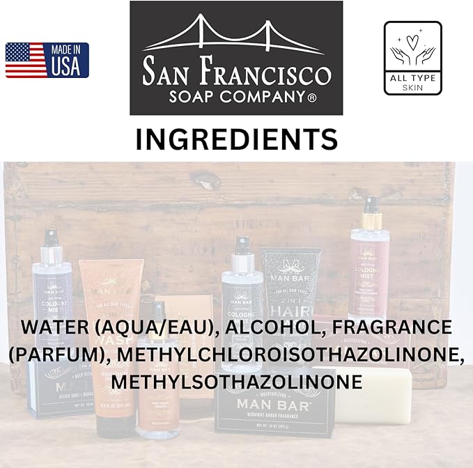San Francisco Soap Company Smells So Clean Linen Spray | Egyptian Cotton | 33.8 Fl Oz | Fresh Spray | Multi-Purpose And Dye Free