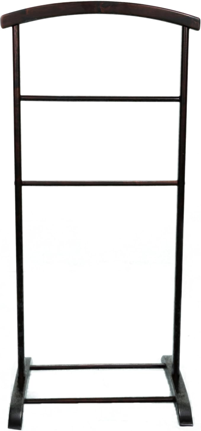 Deluxe Hardwood Clothes Valet Stand (Red Mahogany)