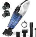 Handheld Vacuum Cordless, Ultra-Strong Suction Car Vacuum Portable Cordless, Rechargeable Hand Held Car Vacuum Cleaner High Power with Multi-Nozzles & Washable Filter for Car, Home, Pets, White