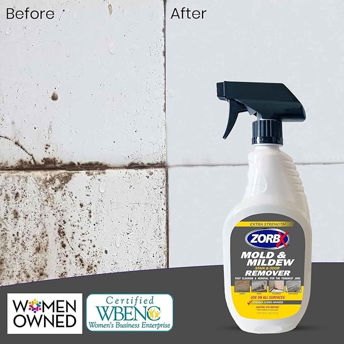 ZORBX Stain & Odor Remover & Cleaner Spray 128 FL Oz Refill – Scrub Free Formula - Bleach Free Stain & Smell Eliminator for Shower, Bathroom, Ceiling, Carpet, Cars, Walls & Wood