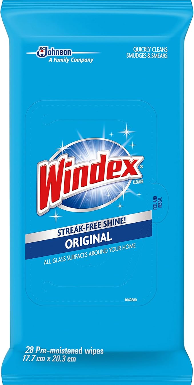Windex Glass and Multi-Surface Cleaning Wipes, 28 Count - Pack of 3 (84 Total Wipes)