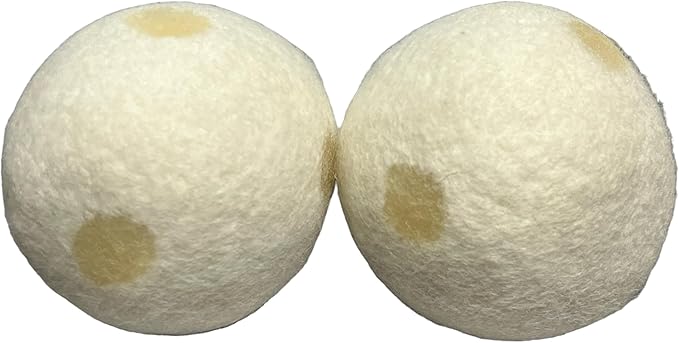 Organic Wool Dryer Balls, Fragrant, Natural Fabric Softener 100% Organic Premium New Zealand Wool, No Fillers, Anti Static, Lint Free, White 2 Count. (Sage & Sea Salt (Mixture))