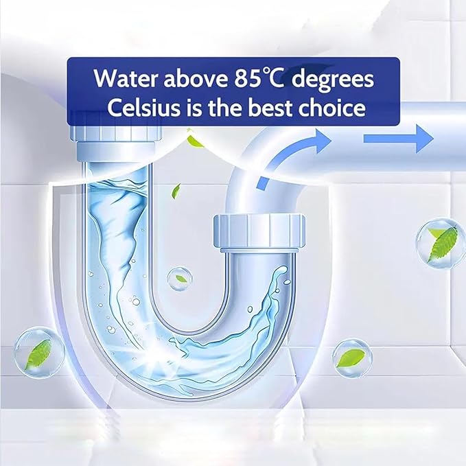 Pipeline Dredging Agent, Powerful Pipe Dredging Agent Powder, Drain Clog Remover, Toilet Cleaner, Sink and Drain Pipe Unclogging for Kitchen Toilet (2)