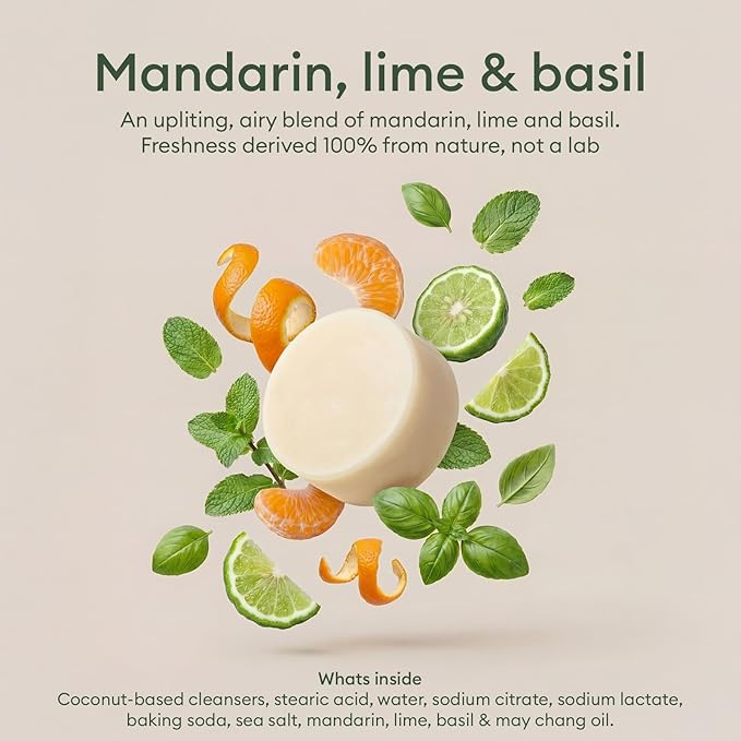 Vove Dish Soap Bar, Coastal Citrus Mint, Mandarin, Spearmint, Cypress & Bergamot Oils, Coconut Cleanser, Plant-Based Solid Dish Soap, Plastic-Free Kitchen Cleaner, FSC-Certified Packaging, 1 Bar