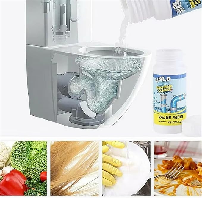 Sink and Drain Cleaner, Powerful Sink & Drain Cleaner, Foaming Clog Remover Quick Cleaning Tool for Kitchen & Bathroom (3Pcs)