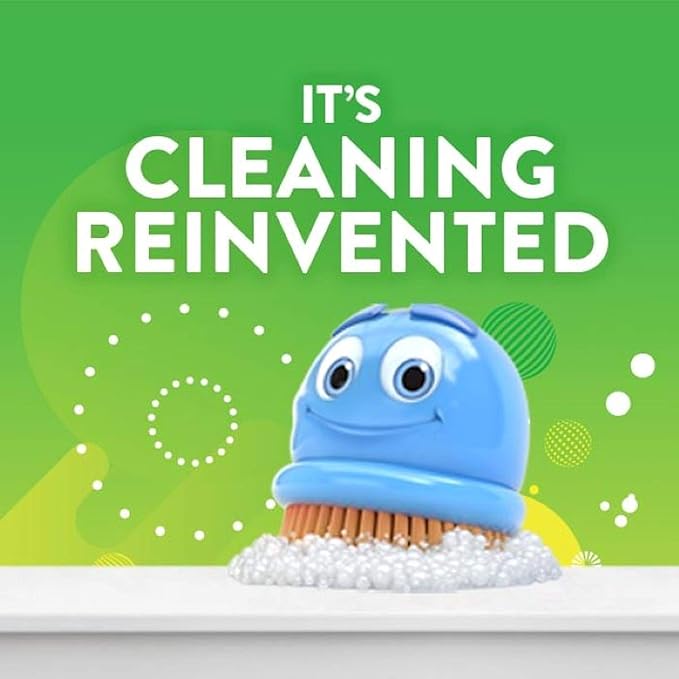 Scrubbing Bubbles Fresh Gel Toilet Bowl Cleaning Stamps, Helps Keep Toilet Clean and Helps Prevent Limescale & Rings, Rainshower Scent, 1 Dispenser with 6 Fresh Gel Stamps (Pack of 2)