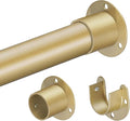 1.3 Inch Diameter Closet Rods for Hanging Clothes 17-39 Inch Adjustable, Metal Heavy Duty Closet Pole, Gold Closet Bar for Hanging Clothes, Suitable for Closet, Wardrobes, Bathroom, Windows