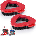 Spin Mop Scrub Brush Head Compatible with O Cedar EasyWring 1 Tank System, Shower Floor Scrubber Mop Head Replacement, Hard Bristle Cleaning Brush for Kitchen Tile, Not Fit RinseClean, 2 Pack
