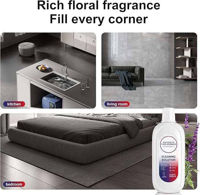 Floor Cleaning Solution Compatible With Tineco, Deep Cleans for Multiple Hard Floors, Suitable With All Robot Vacuums with Mopping and Cordless Wet/Dry Vacuum Mop Cleaner (New Lavender 2 Bottle)