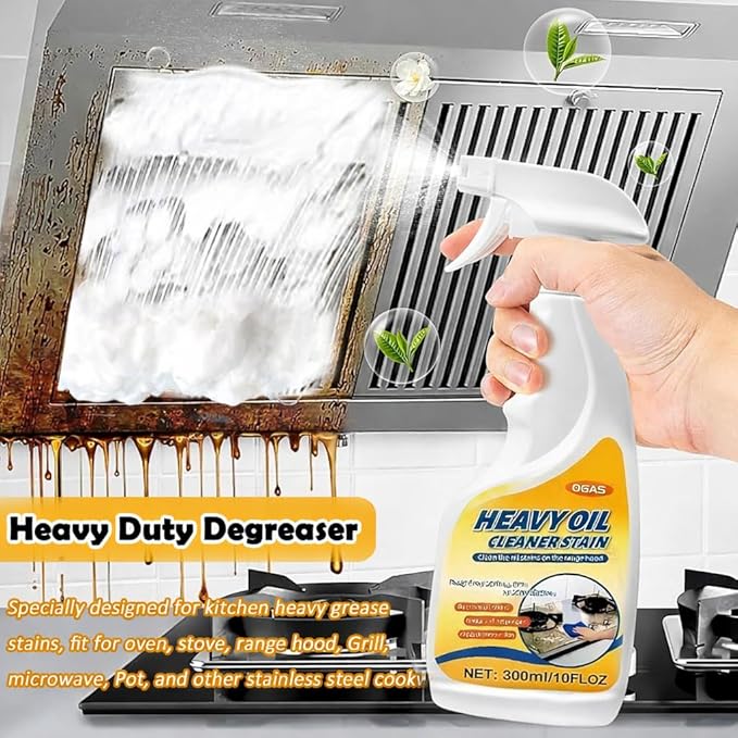 Stainless Steel Cleaner, Kitchen Appliances Cleaning Spray Remove Dirt, Grime, and Grease for Oven, Microwave, stove top Cleaning Heavy-Duty Degreaser-10Fl.Oz