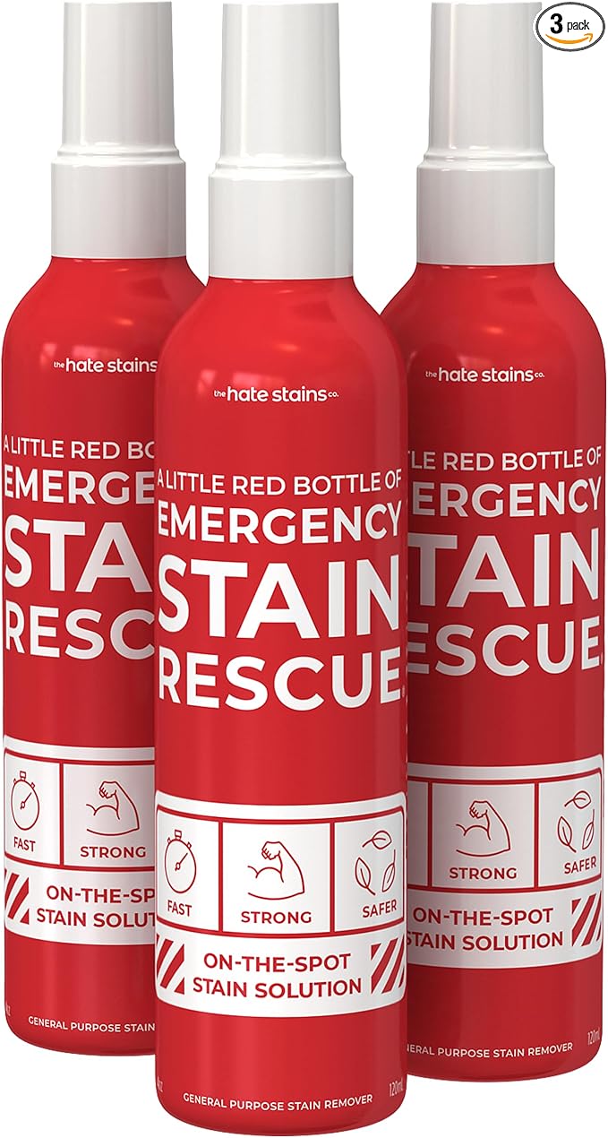 Emergency Stain Rescue Stain Remover Spray - Carpet Cleaner Spray - Wine & Coffee Stain Removal - 4 Fl Oz (Pack of 3)