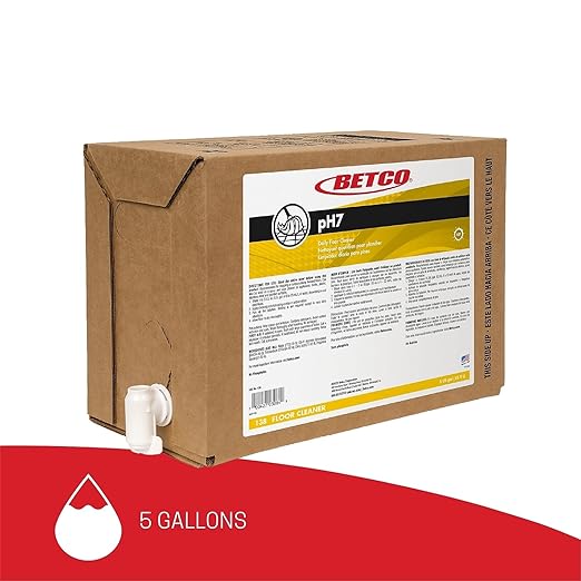 Betco 1380500 pH7 Floor Cleaner, Lemon Scent, 5 Gal.